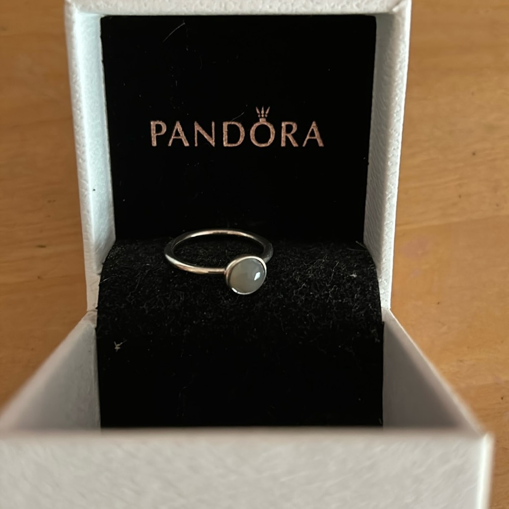 Pandora moonstone ring